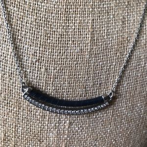 Hero Metal + Leather Crescent Necklace